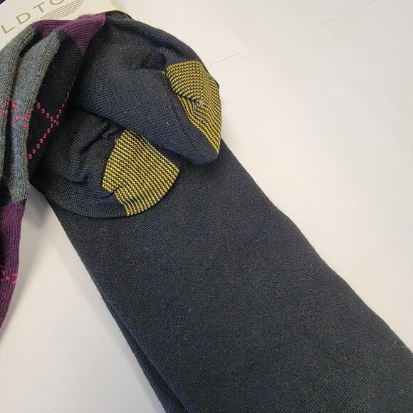 NWT Gold Toe Men's Argyle Knee Sock Reinforced Toe Soft Spun Rayon 2 PAIRS - Picture 7 of 7